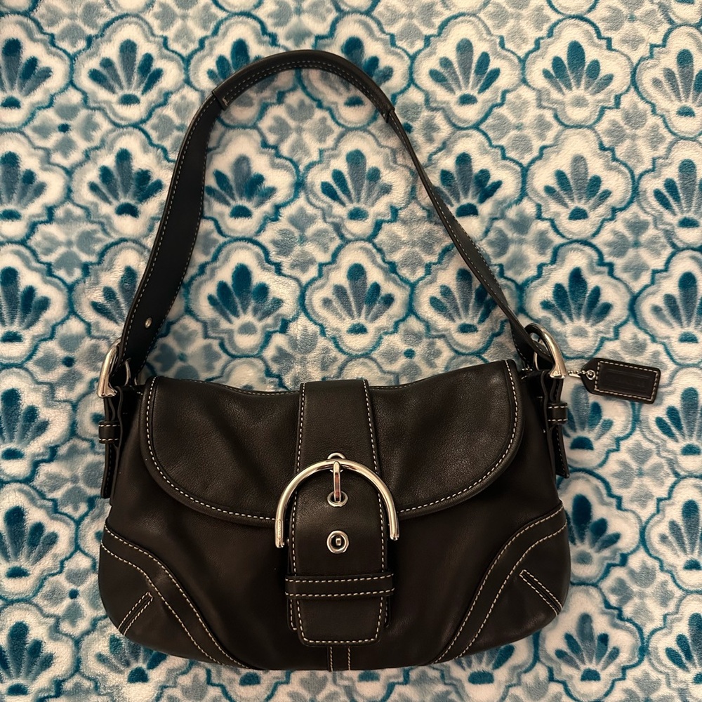Black Leather Shoulder Bag